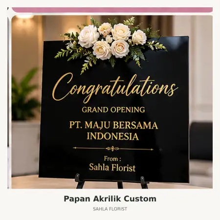 Papan Bunga Akrilik Jepara Kota